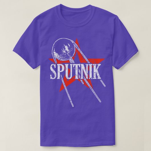 Sputnik 1 Satelliet Sovjet-Unie 1957 T-shirt (Design voorkant)