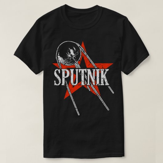 Sputnik 1 Satelliet Sovjet-Unie 1957 T-shirt (Design voorkant)
