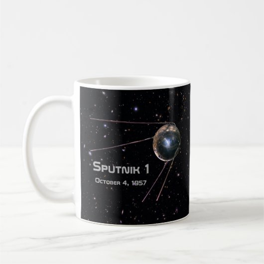 Sputnik 1 Satellite Koffiemok (Links)