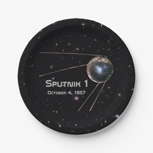 Sputnik 1 Satellite Papieren Bordje (Voorkant)