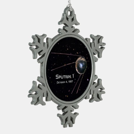 Sputnik 1 Satellite Tin Sneeuwvlok Ornament (Links)