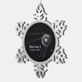 Sputnik 1 Satellite Tin Sneeuwvlok Ornament (Rechts)