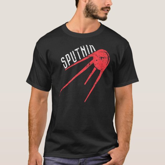 Sputnik CCCP Propaganda Ruimte T-shirt (Voorkant)