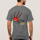 sputnik in brand  t-shirt (Achterkant)