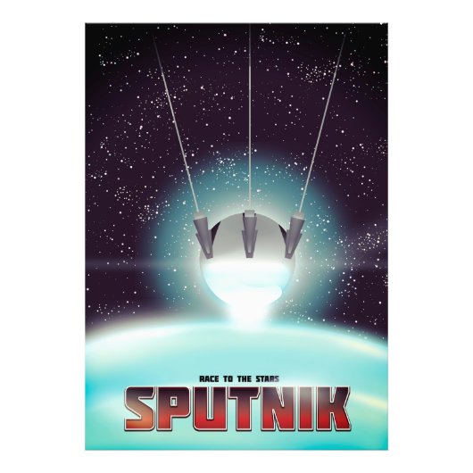 Sputnik "race naar de sterren" foto afdruk (Voorkant)