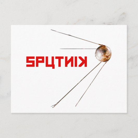 SPUTNIK - ruimte/russische/sovjetunie/technologie Briefkaart (Voorkant)
