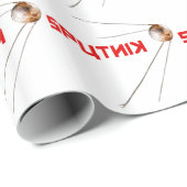 SPUTNIK - ruimte/russische/sovjetunie/technologie Cadeaupapier (Rol Hoek)