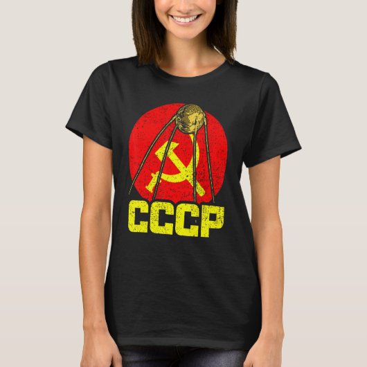 Sputnik Satellite Spacecraft Sovjet Union Space Sp T-shirt (Voorkant)