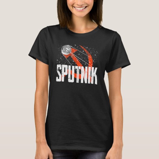 Sputnik Satellite Spacecraft Sovjet Union Space Sp T-shirt (Voorkant)