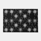 Sputnik Starburst Flowers Black Gray Deurmat (Voorkant)