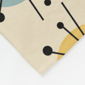 Sputnik Starburst Flowers Retro Fleece Deken (Hoek)