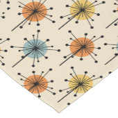 Sputnik Starburst Flowers Retro Korte Tafelloper (Hoek)