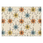 Sputnik Starburst Flowers Retro Tafelkleed (Voorkant (Horizontaal))