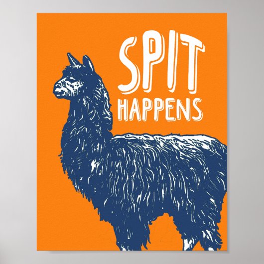 Spuug Gebeurt Lama | Poster Kunstprint 8x10 (Voorkant)