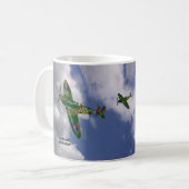 spuugbranden in vlucht... koffiemok (Voorkant links)