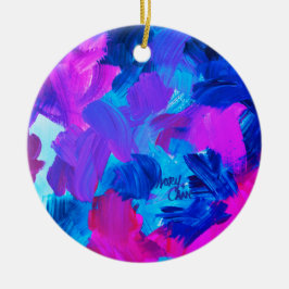 SPW Electric Vibes blauw en roze Keramisch Ornament