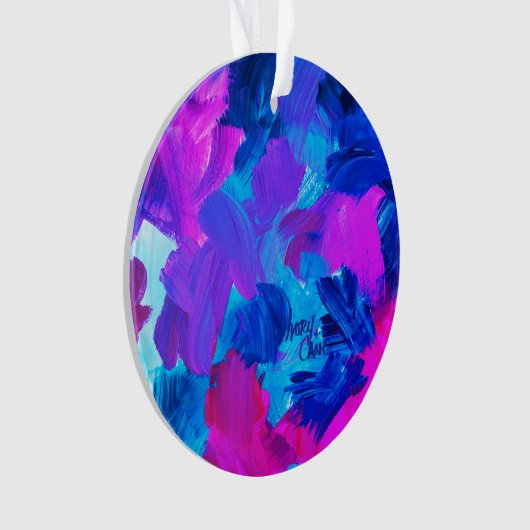 SPW Electric Vibes blauw en roze Ornament (voorkant)