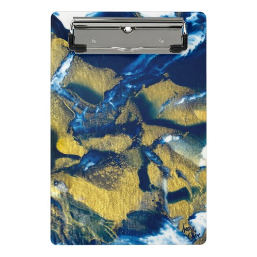 SPW Glanzend Indigo Mini Klembord (Voorkant)