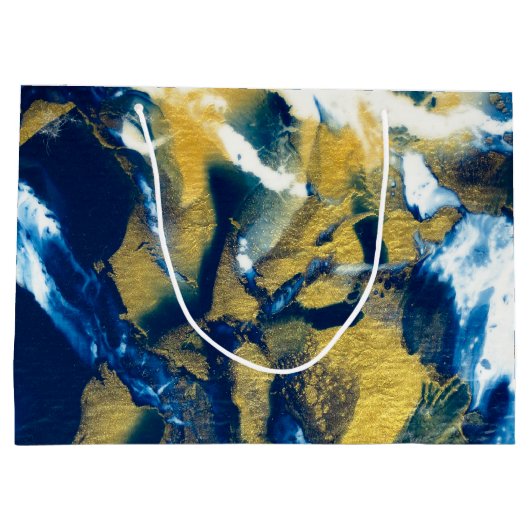 SPW Glanzende Indigo Groot Cadeauzakje (Achterkant)