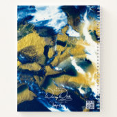 SPW Glanzende Indigo Spiraal Notitieboek (Achterkant)