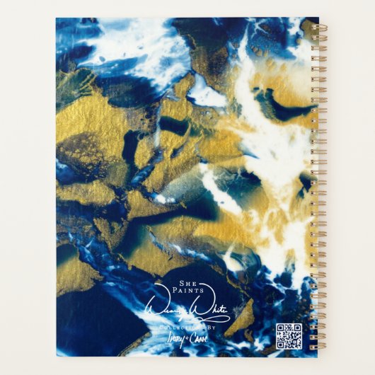 SPW Gleaming Indigo Large Maandelijks Planner (Achterkant)