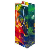 SPW psychedelische spiraal Wijn Cadeautas (Achterkant Gekanteld)