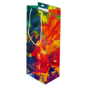 SPW psychedelische spiraal Wijn Cadeautas (Voorkant Gekanteld)