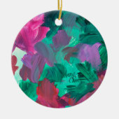 SPW Touch of Jewel Tones groen en roze Keramisch Ornament (Voorkant)