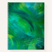 SPWW Green met Envy Green en Blauwgroen Spiraal Notitieboek (Voorkant)