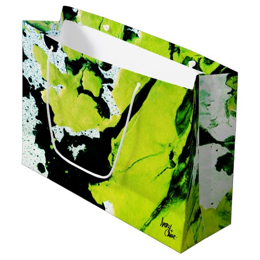 SPWW Keylime n' Slime Groen & Zwart Abstract Groot Cadeauzakje (Voorkant Gekanteld)