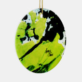 SPWW Keylime n' Slime Groen & Zwart Abstract Keramisch Ornament (Rechts)