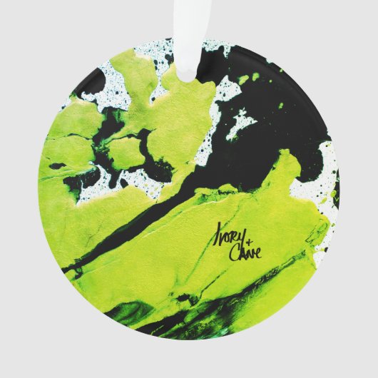 SPWW Keylime n' Slime Groen & Zwart Abstract Ornament (voorkant)