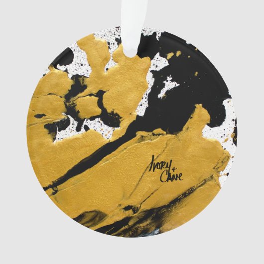 SPWW ontstoken Soul Black en Gold Abstract Ornament (voorkant)