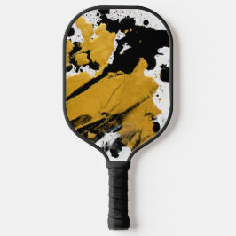 SPWW ontstoken Soul Black en Gold Abstract Pickleball Paddle