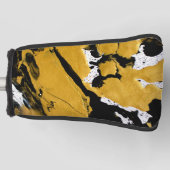SPWW ontstoken Soul Black & Gold Abstract Golfheadcover (Voorkant)