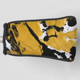 SPWW ontstoken Soul Black & Gold Abstract Golfheadcover