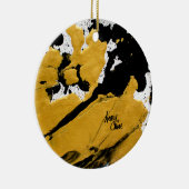 SPWW ontstoken Soul Black & Gold Abstract Keramisch Ornament (Rechts)