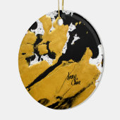 SPWW ontstoken Soul Black & Gold Abstract Keramisch Ornament (Links)