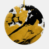 SPWW ontstoken Soul Black & Gold Abstract Keramisch Ornament (Achterkant)