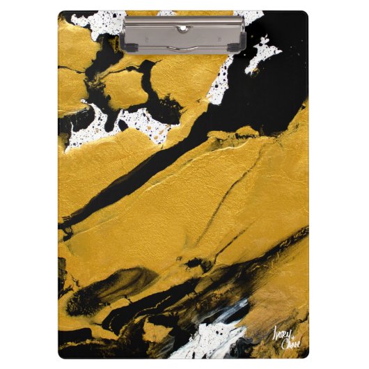 SPWW ontstoken Soul Black & Gold Abstract Klembord (Voorkant)