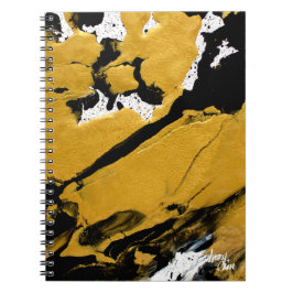 SPWW ontstoken Soul Black & Gold Abstract tijdschr Notitieboek