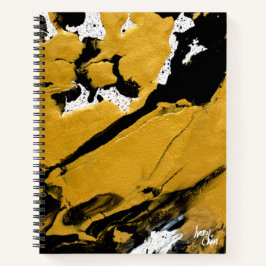 SPWW ontstoken Soul Black & Gold Abstracte spiraal Notitieboek