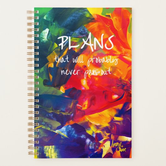 SPWW Psychedelic Spiral Kleine Maandelijkse Planne Planner (Voorkant)