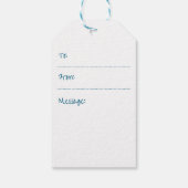 SPWW Tango Tiers Turquoise Groen & Oranje Cadeaulabel (Achterkant)