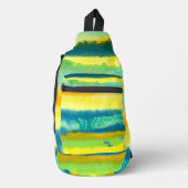 SPWW Tangoed Tier Blauwgroen Groen & Sinaasappel C Sling Bag (Voorkant)