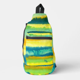 SPWW Tangoed Tier Blauwgroen Groen & Sinaasappel C Sling Bag