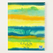 SPWW Tangoed Tiers Blauwgroen en Sinaasappel Grote Planner (Achterkant)