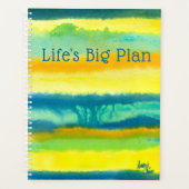 SPWW Tangoed Tiers Blauwgroen en Sinaasappel Grote Planner (Voorkant)