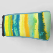 SPWW Tangoed Tiers Blauwgroen Groen en Sinaasappel Golfheadcover (Voorkant)