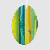 SPWW Tangoed Tiers Blauwgroen Groen en Sinaasappel Ornament (voorkant)